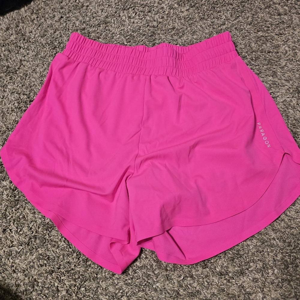 PARAGON Pink FeatherKnit Track Short